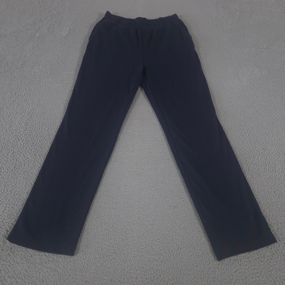 Lands' End Pants Womens M Tall Sport Knit High Rise Straight Leg Cotton Comfort